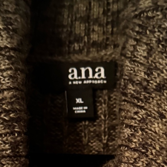 A New Day Sz XL Olive Green Turtleneck Sweater dress w/ long sleeves. Great cond - Picture 2 of 9